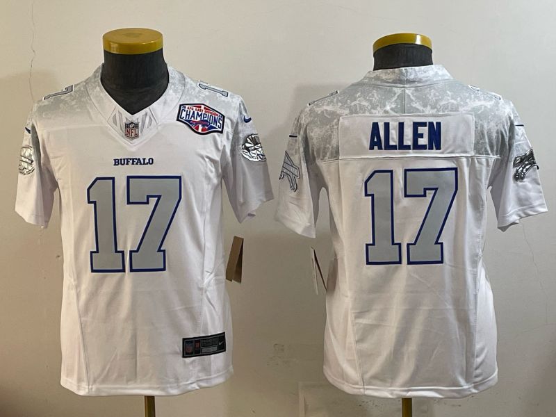 Youth 2025 Buffalo Bills #17 Allen white 5th generation Throwback Nike Limited NFL Jersey style 06->youth nfl jersey->Youth Jersey
